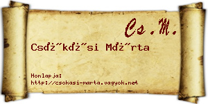 Csókási Márta névjegykártya