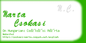 marta csokasi business card